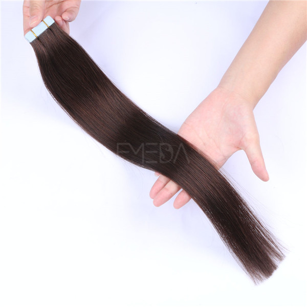 Human hair factory how much is tape in hair extensions in different color and length YL258